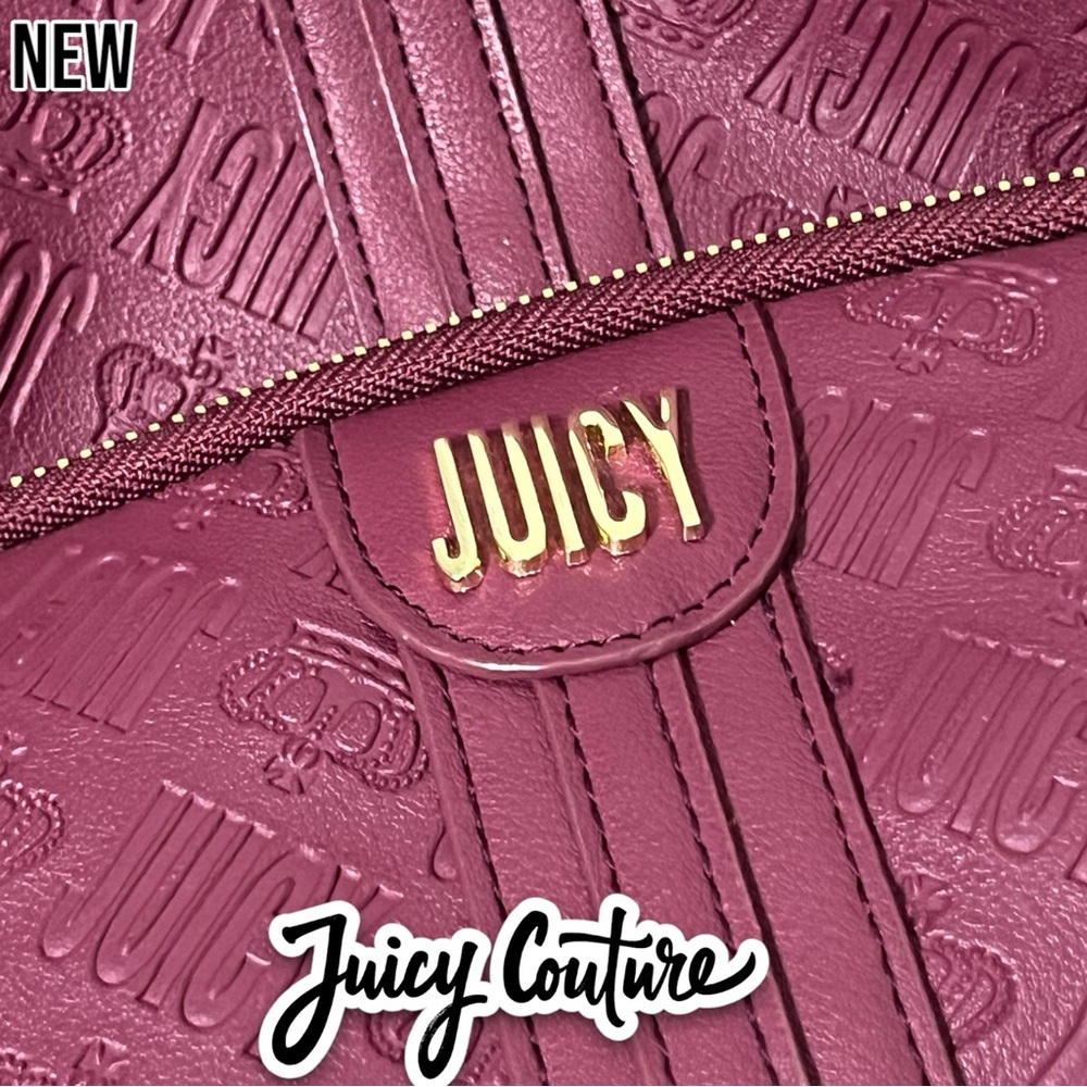New NWT Juicy Couture Logo design Royal Sports Backpack Book bag with coin pouch - Picture 2 of 11